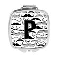 Carolines Treasures Letter P Moustache Initial Compact Mirror CJ2009-PSCM